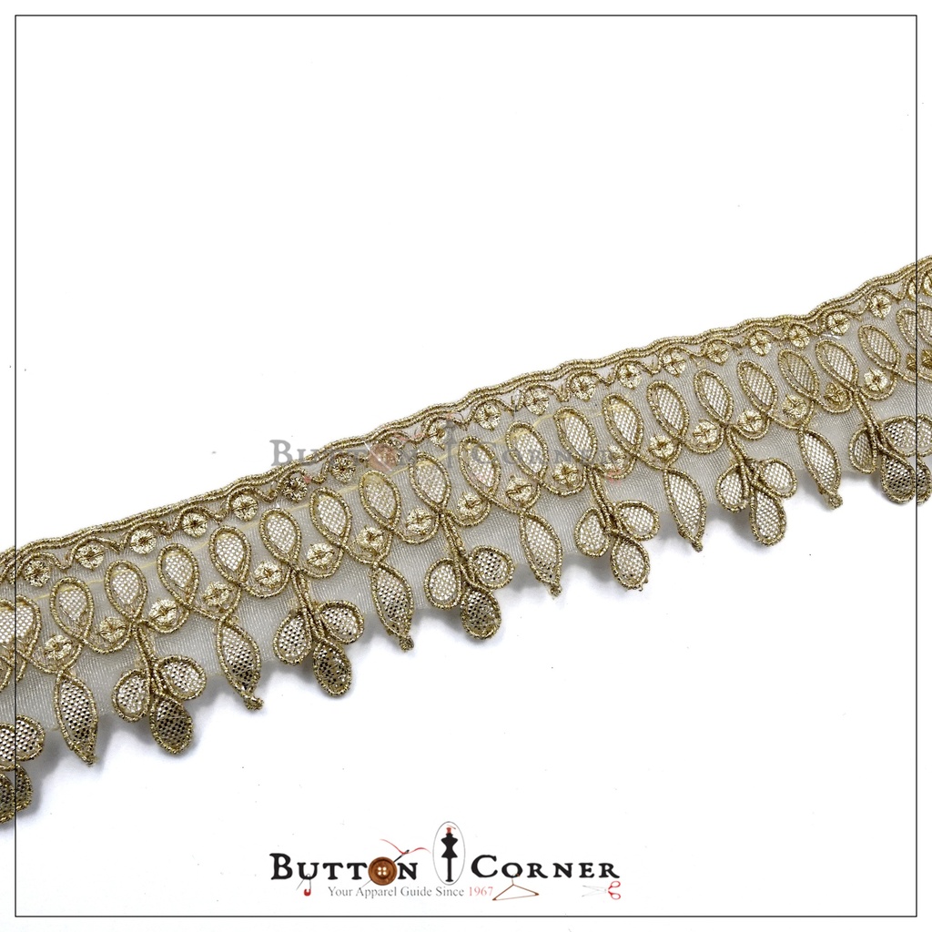 Fancy Metallic Yarn Gota Lace