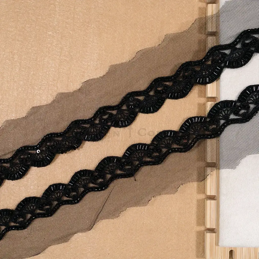 Embroidery Thread, Glass Beads, Sequence, Net Lace 