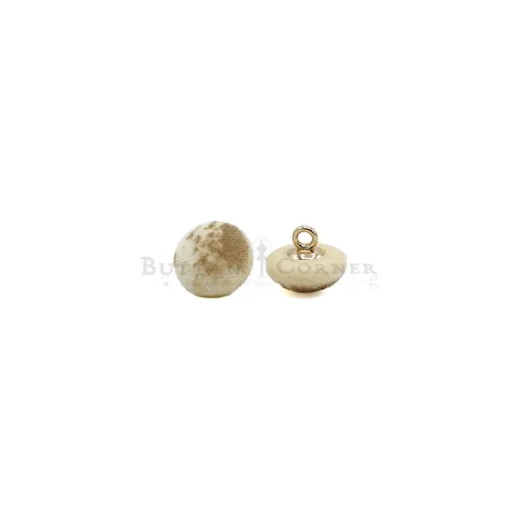 Umbrella Shape Velvet Flocked Pin Shank Button 
