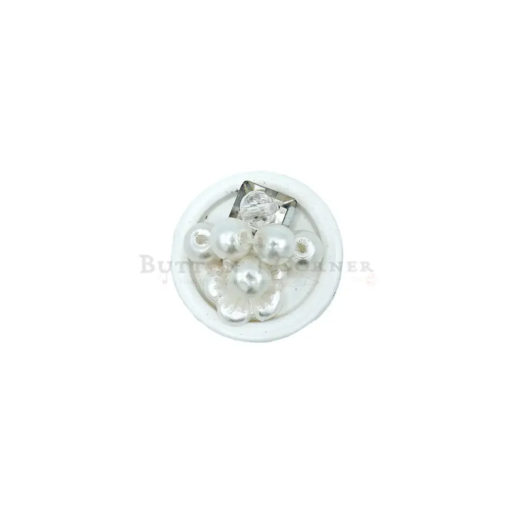 Beaded Cluster-Style Jewelled Decorative Button