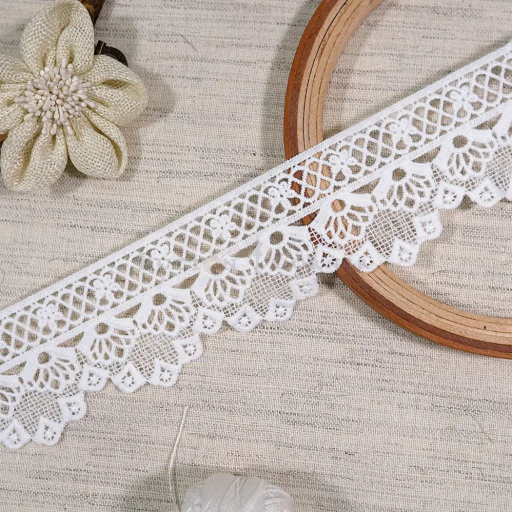 One Side Border Shuttle Lace