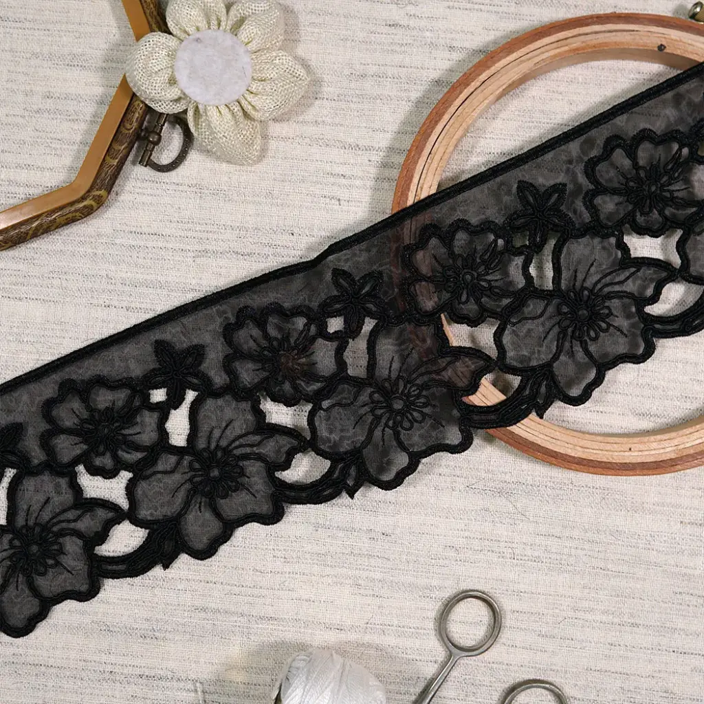 One Side Border Organza Lace