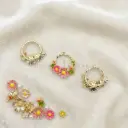 Circular Floral Wreath Pendant