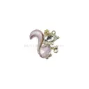 Tail Design Pearl, Crystal Rhinestone Fancy Button