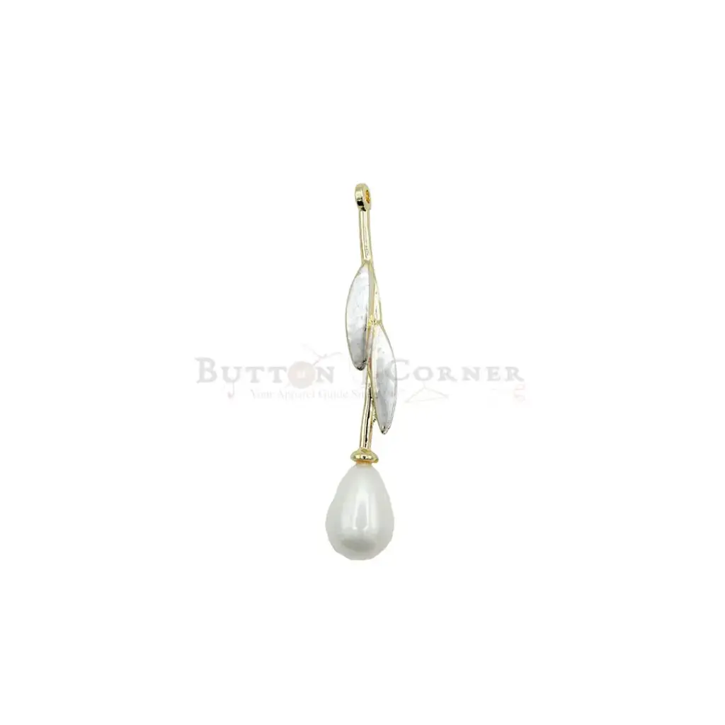 Teardrop Pearl Lily of the Valley Pendant 