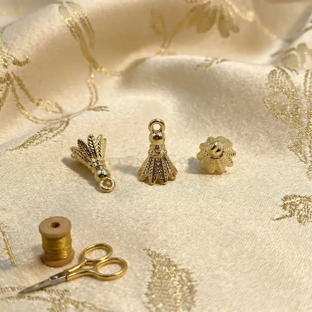 Light Gold Plated Badminton Shuttlecock Pendant