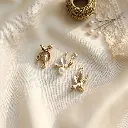 Gold Plated Elegant Butterfly Pearl Pendant