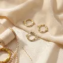 Gold Plated Double Hook Round Geometric Connector