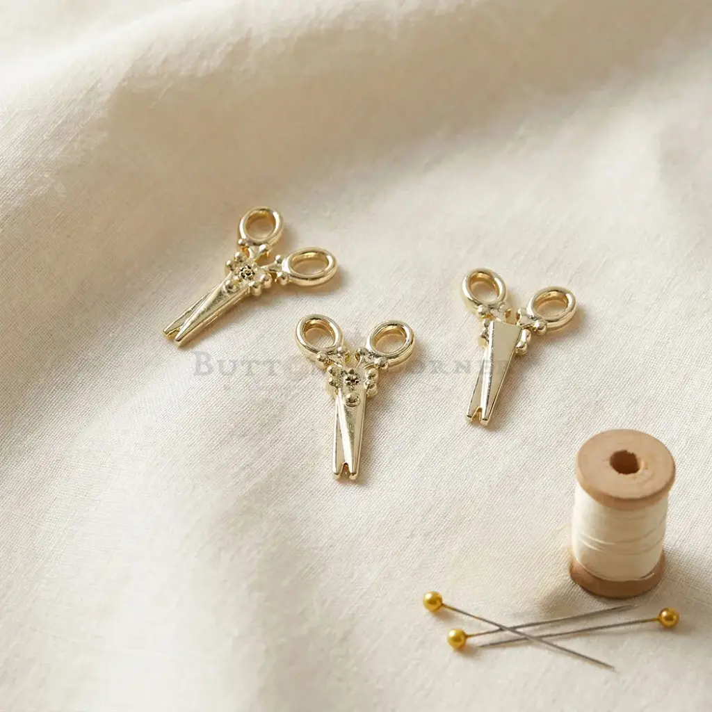 Vintage Tibetan Alloy Scissor Pendant