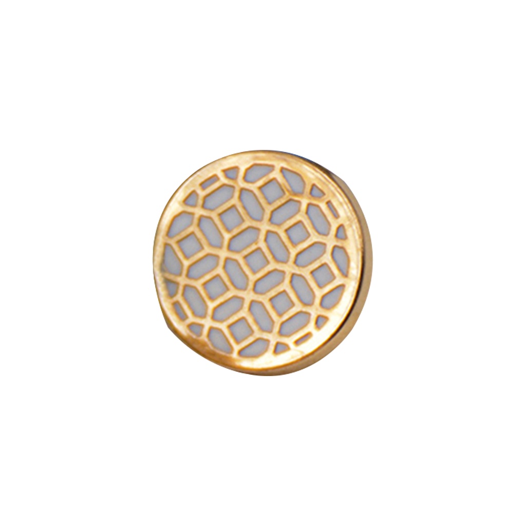 Abstract Shape Metal Suiting Button