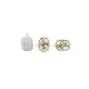 Micropraved CZ Enamel Art Frame Flower Pendant