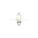 Gold Plated Oval Petal Flower Pendant
