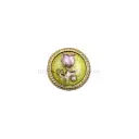 Tulip Design Border Chain Rim Circular Pendant