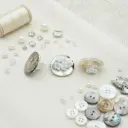 Beaded Cluster-Style Jewelled Shell Button