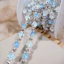 Nontoxic White Base Minimalist Crystal Prong Chain 