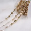 Gold Base Minimalist Crystal Prong Chain