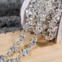 Nontoxic White Base Marquise Crystal Vine Chain