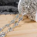 Nontoxic White Base Mini Marquise Round Cluster Chain