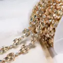 Gold Base Mini Marquise Round Cluster Chain