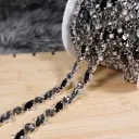 Marquise and Oval Link Rhinestone Fancy Chain