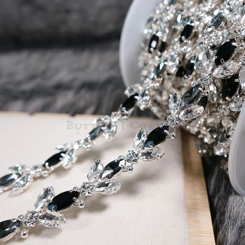 Floral Design Mini Marquise Cut Fancy Chain