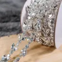 Leaf Drop Marquise Cut Crystal Prong Set Chain