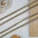 Metallic Yarn, Glass Beads, Pearl, Organza, Edge Lace