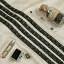 Embroidery Thread, Multi Glass Beads, Pearl, Organza, Fancy Lace