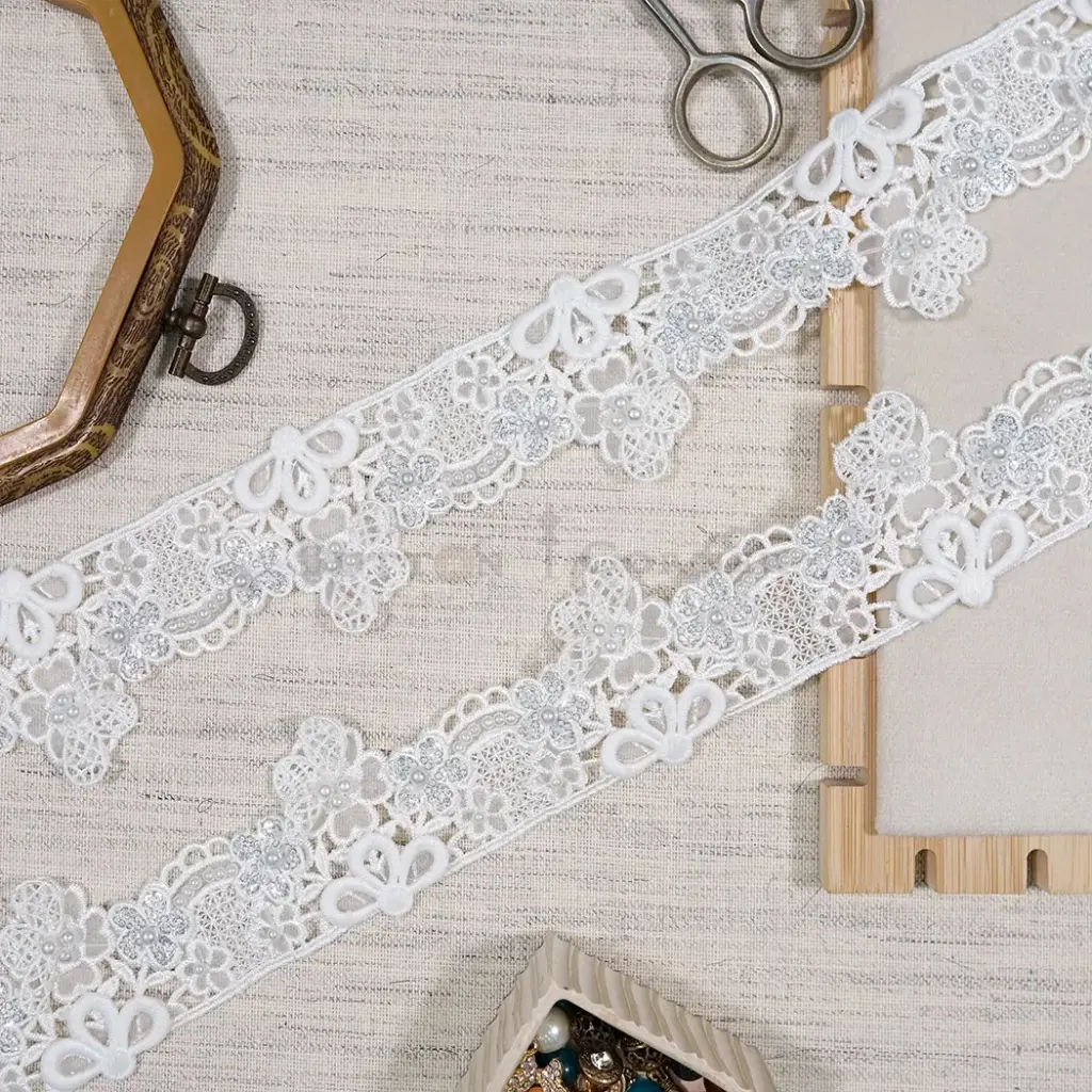 Pearl, Sequence, Shuttle, Organza, Fancy Lace 