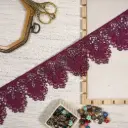 Blossom Design Embroidery Thread Net Lace