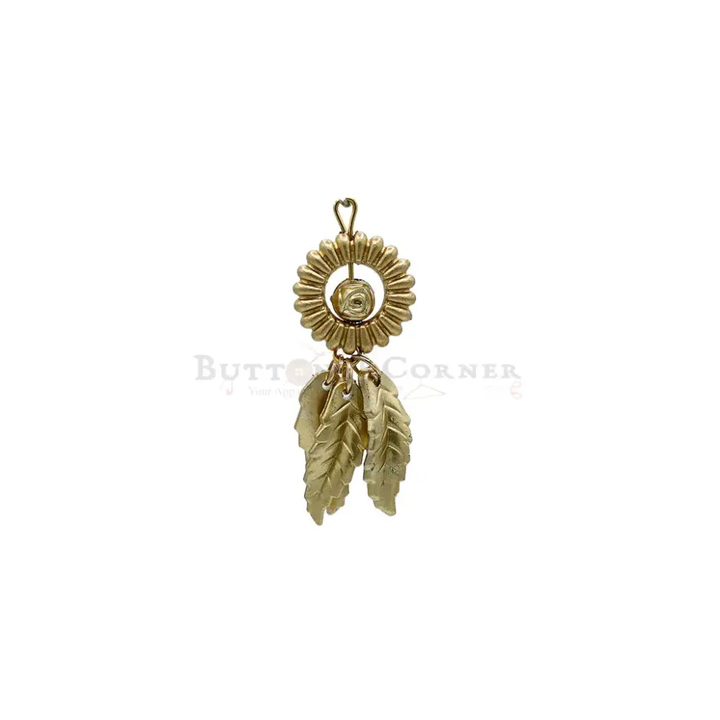 Tibetan Pearl Dangle Leaf Circular Tassel