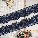 Blossom Design Embroidery Thread Net Lace