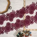 Blosoom Design Embroidery Thread Net Lace
