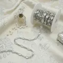Baguette-Cut Rhinestone Cubic Zircon Chain