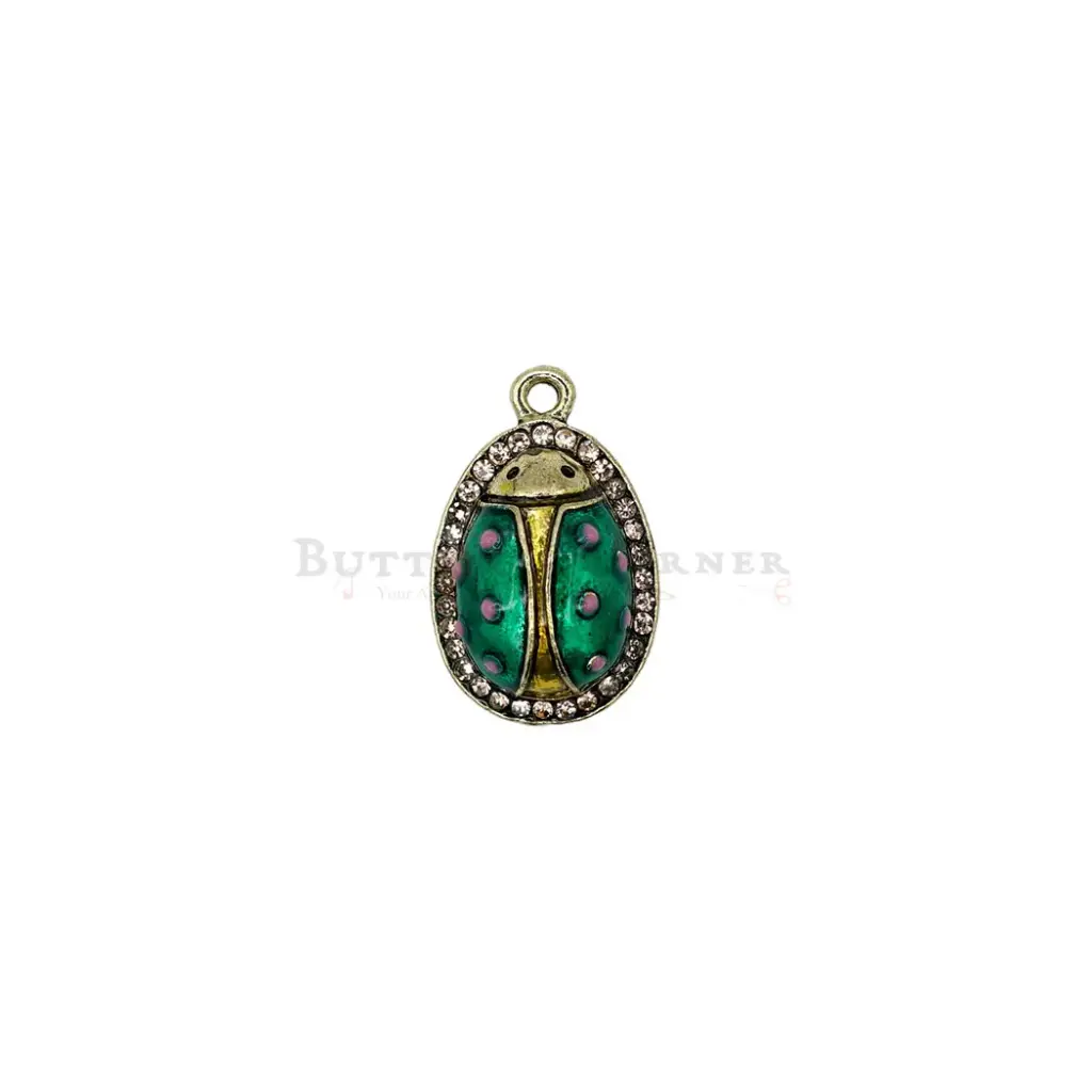 Faberge Style Laddybug Egg Shape Hanging