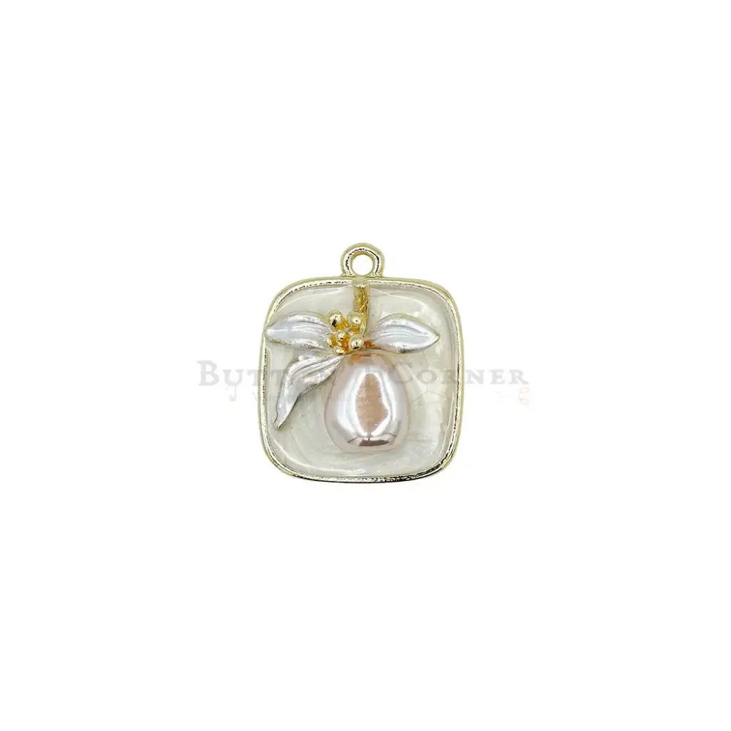 Baroque Pearl Leaf Filigree Style Hanging
