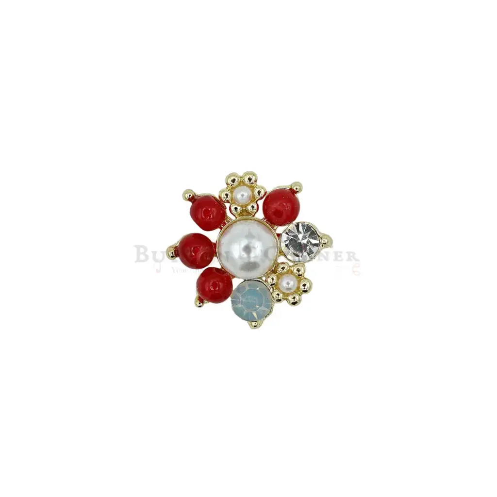 Visual Style Jewelled Cluster Fancy Button