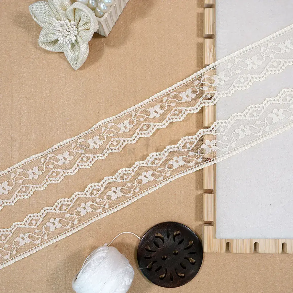 One Side Border Laycra Net Lace