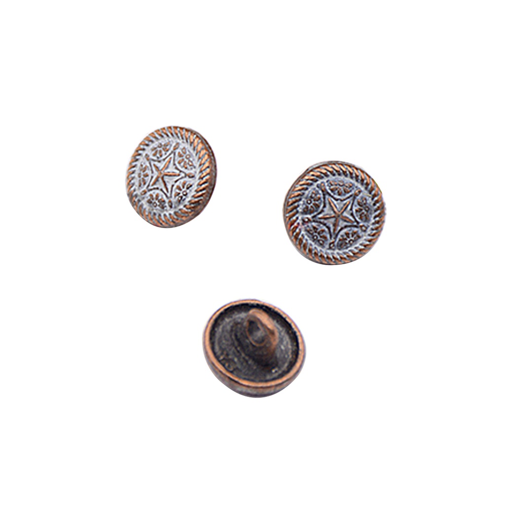 Star Design Metal Shirt Button