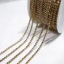Tiny Prongs Crystal Rhinstone Cup Chain