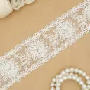 Floral Design Dual Side Border Embroidery Net Lace