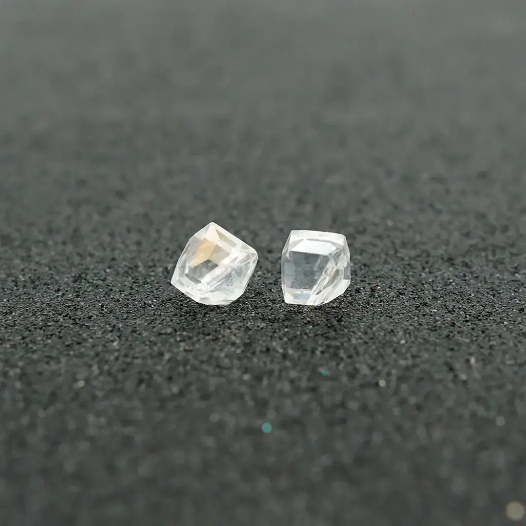 Irregular Geometric Faceted Design Crystal Button