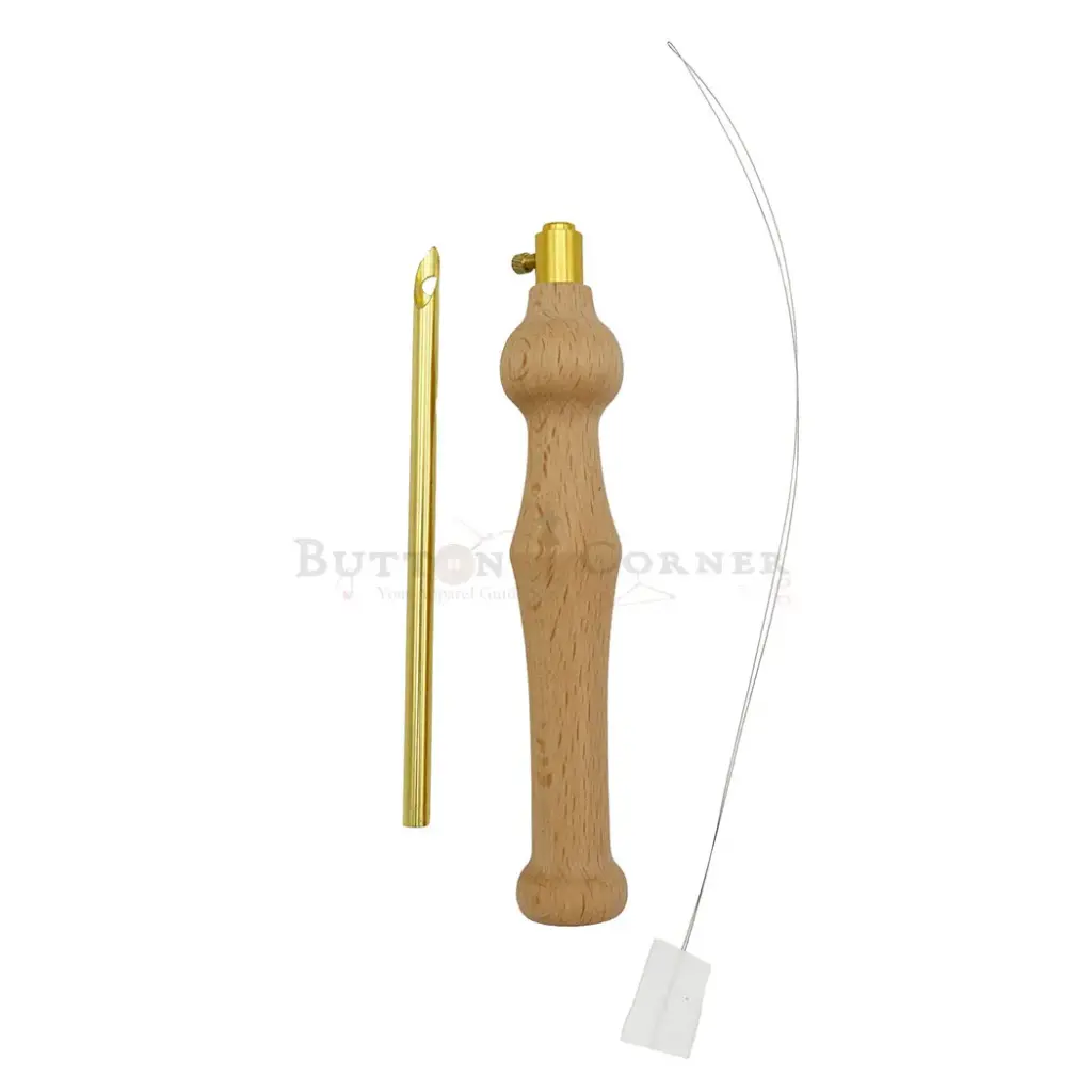 Adjustable Punch Needle In Wooden Grip
