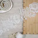 Blossom Design Applique Shuttle Lace