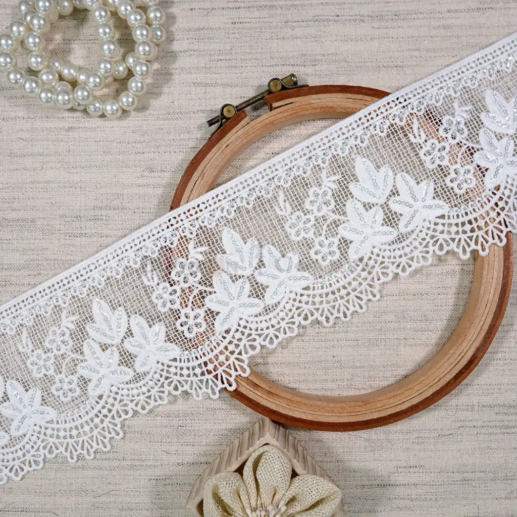 One Side Border Sequence Net Lace