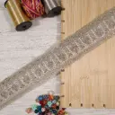 Fancy Metallic Yarn Sequence Lace