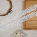 One Side Border Organza Sequence Lace