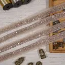 Metallic Yarn, Glass Beads, Sequence Lace