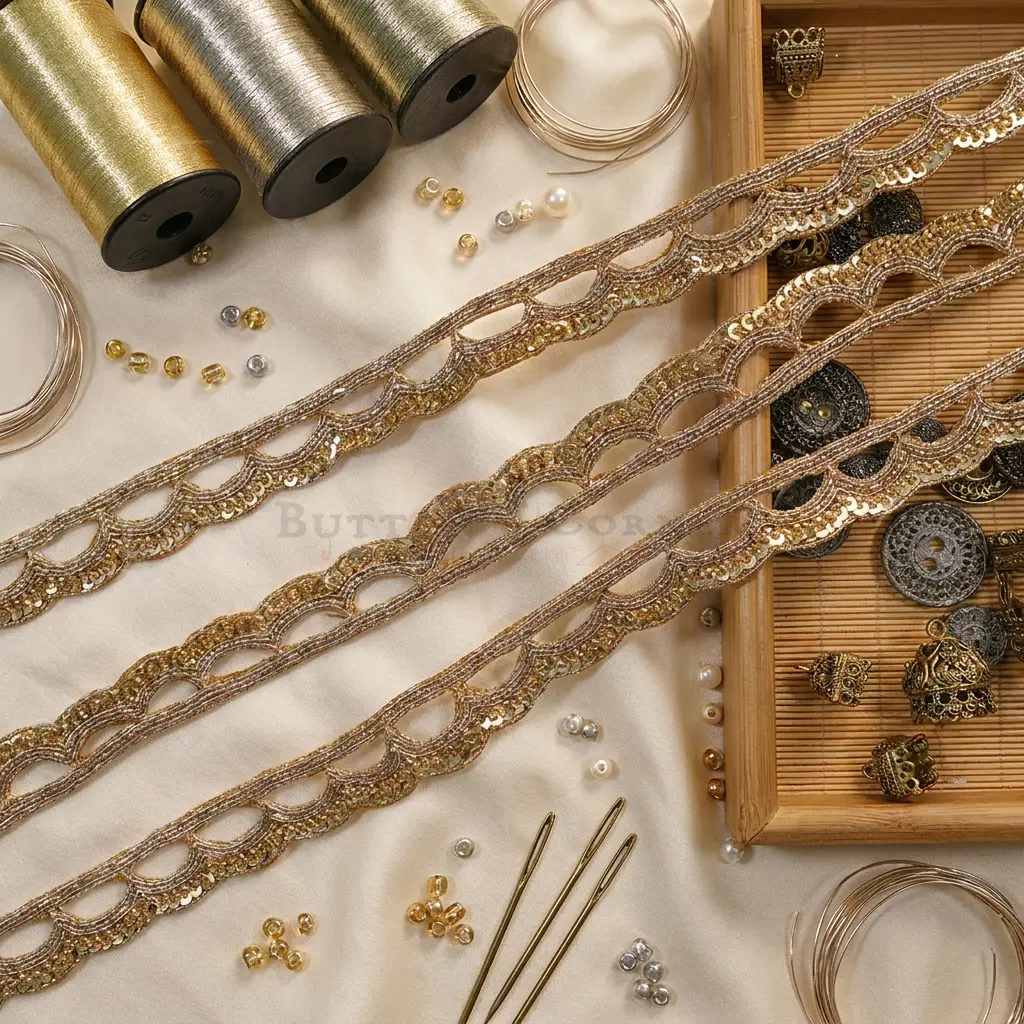 Kora & Dabka, Glass Beads, Sequence Lace