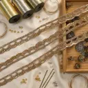 Kora & Dabka, Glass Beads, Sequence Lace